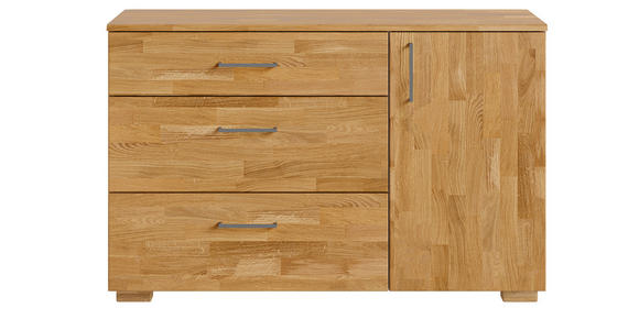 SIDEBOARD 125/80/42 cm  - Eichefarben/Silberfarben, KONVENTIONELL, Holz/Holzwerkstoff (125/80/42cm) - Cantus