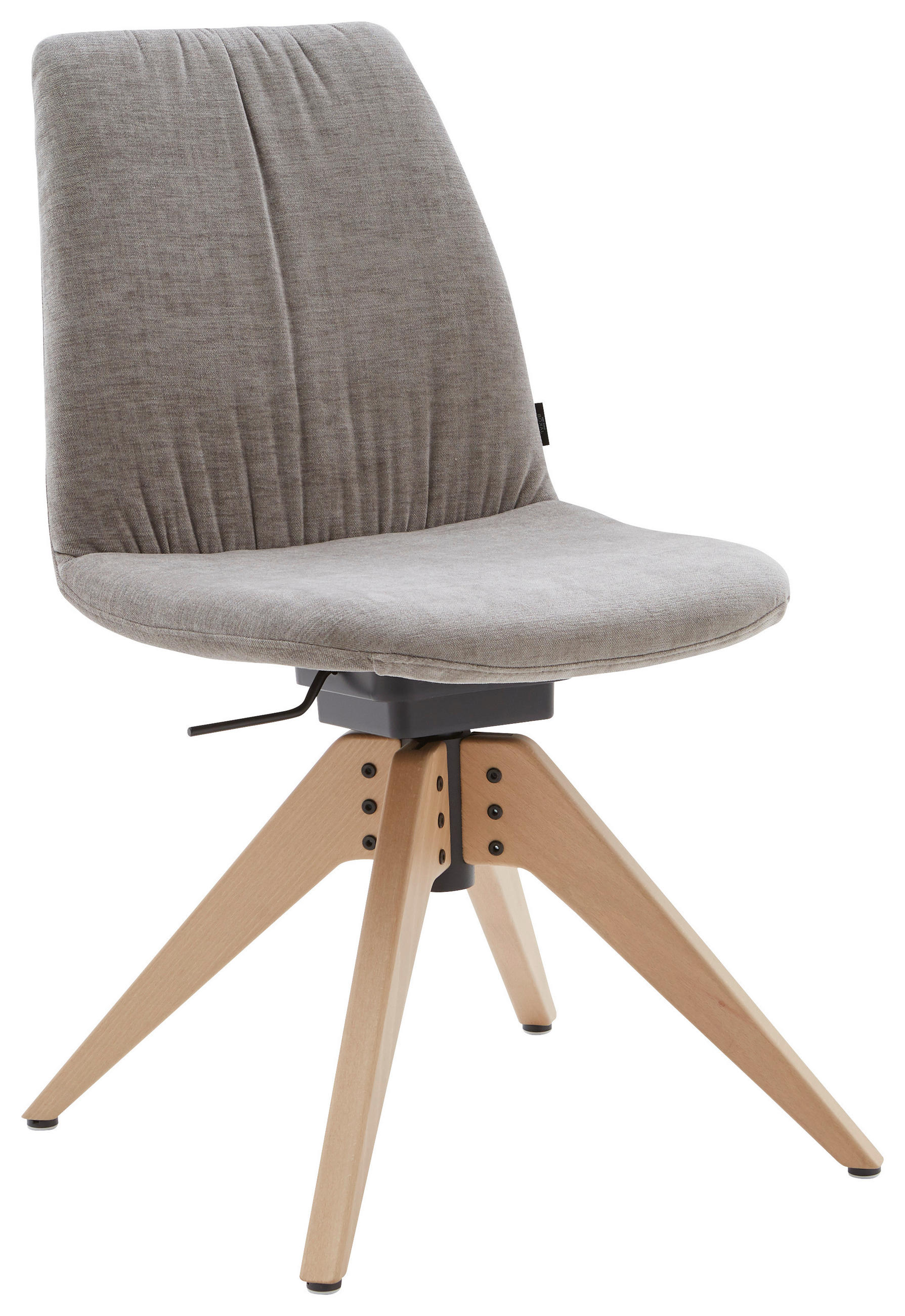 STUHL  in Flachgewebe Holz, Textil  - Taupe/Eichefarben, Design, Holz/Textil (46/85-88/55cm) - Johann Jakob