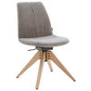 STUHL  in Flachgewebe  - Taupe/Eichefarben, Design, Holz/Textil (46/85-88/55cm) - Johann Jakob