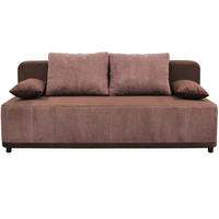 SCHLAFSOFA in Velours Koralle  - Koralle/Schwarz, Design, Kunststoff/Textil (197/90/83cm) - MID.YOU