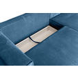 ECKSOFA Blau Cord - Blau/Braun, KONVENTIONELL, Holz/Textil (230/190cm) - Carryhome