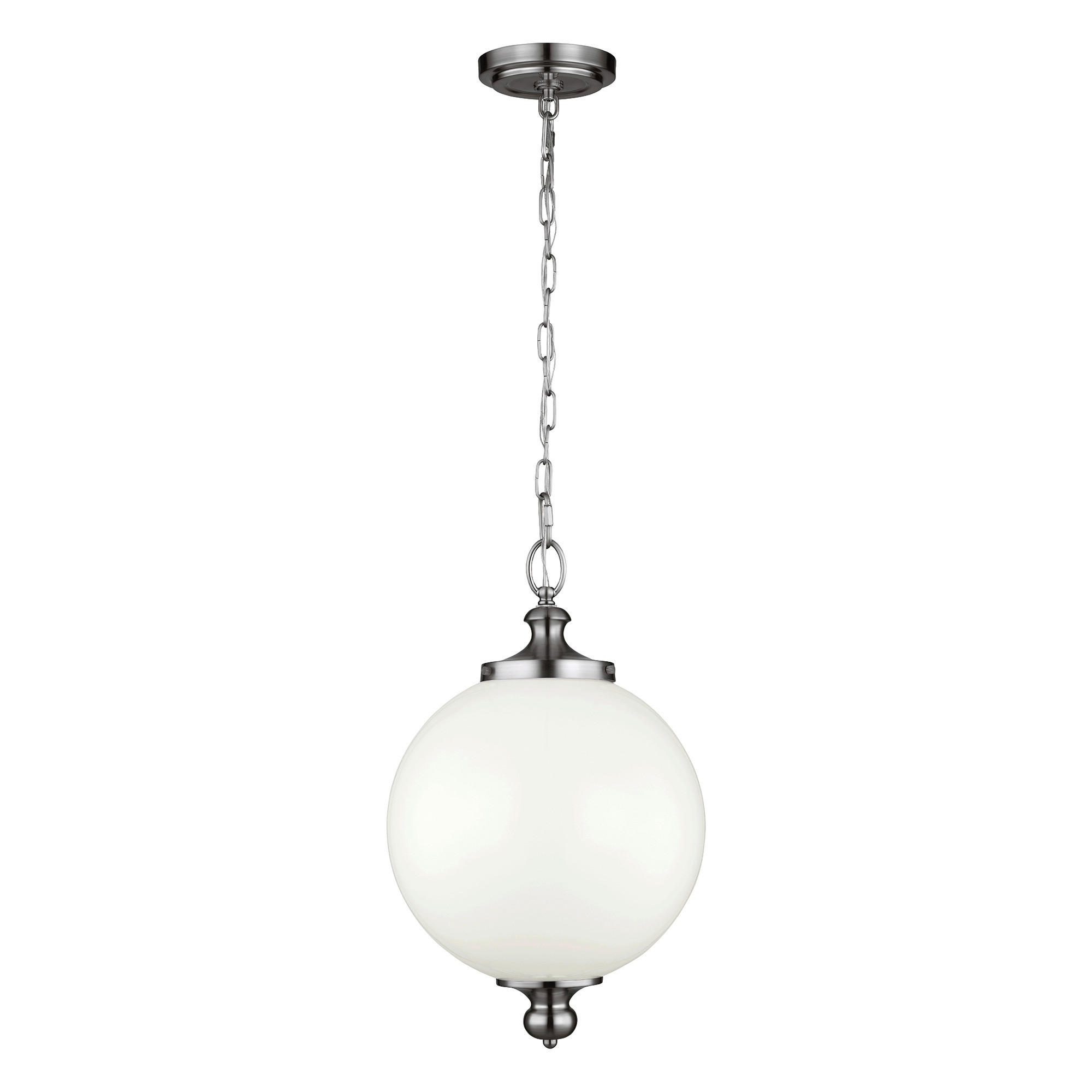 HÄNGLAMPA Elstead Parkman 30.5 /64.5  cm  - nickelfärgad, Klassisk, metall/glas (30.5 /64.5 cm) - Elstead Lighting