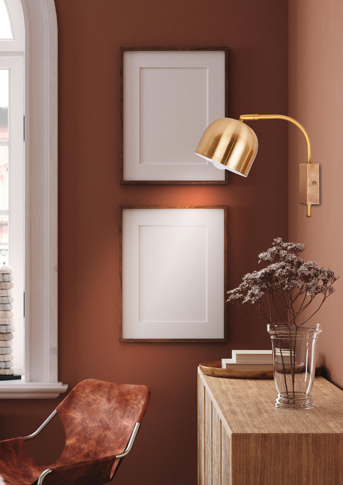 VÄGGLAMPA 12/27/22 cm   - guldfärgad, Basics, metall (12/27/22cm)