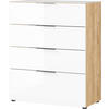 KOMÓD 83/102/42 cm  - króm/fekete, Modern, műanyag/faalapú anyag (83/102/42cm) - Premium Living