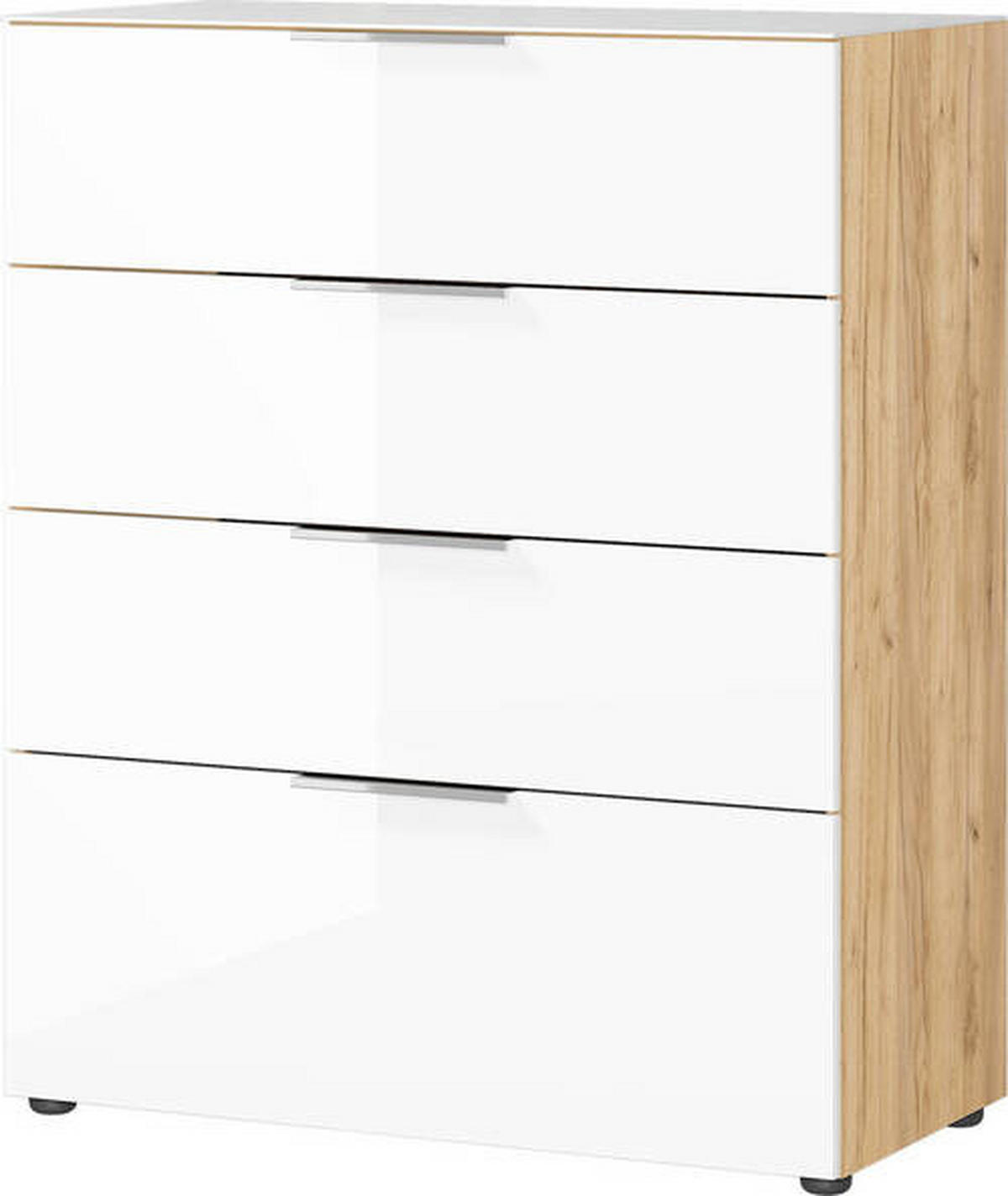 KOMÓD 83/102/42 cm  - króm/fekete, Modern, műanyag/faalapú anyag (83/102/42cm) - Premium Living