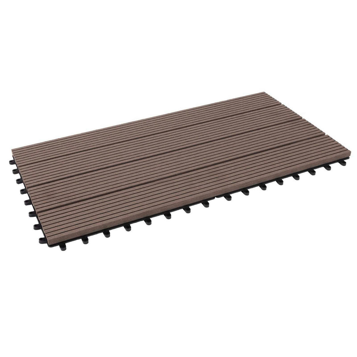 TERRASSENFLIESE 30/60 cm 6 Stück  - Dunkelbraun, MODERN, Holzwerkstoff (30/60cm) - Floordirekt