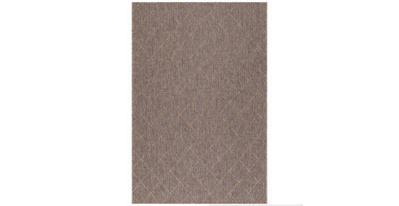 In- und Outdoorteppich 80/150 cm Zagora Braun, Schwarz - Schwarz/Braun, Basics, Textil (80/150cm) - Novel