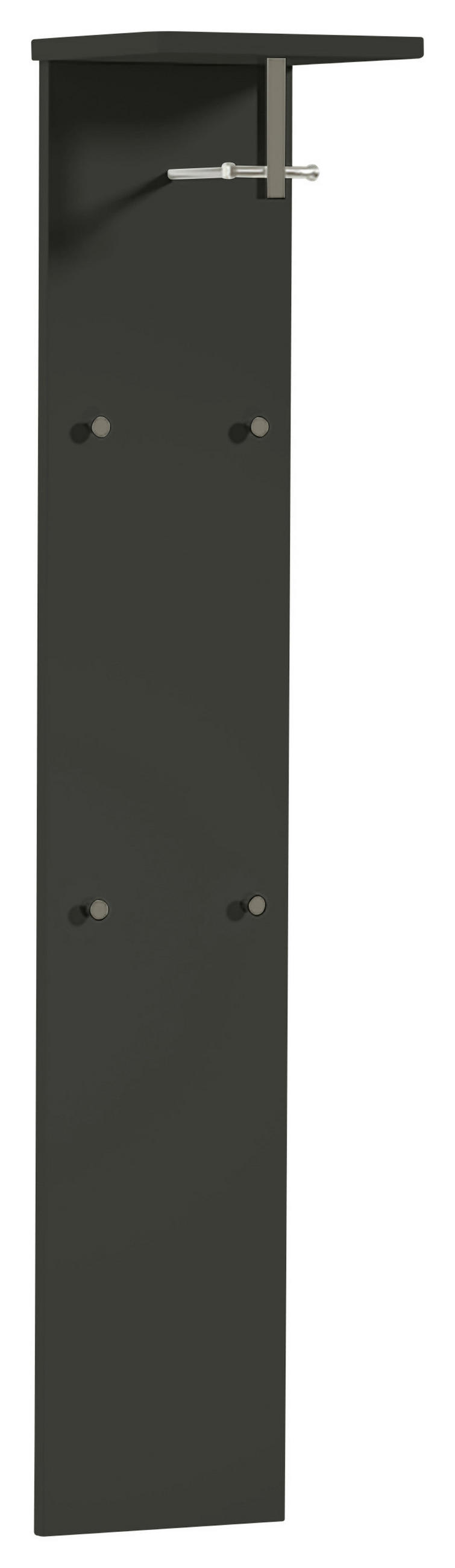 GARDEROBENPANEEL  in 33/168/31 cm  - Chromfarben/Anthrazit, Design, Holzwerkstoff/Metall (33/168/31cm) - Moderano