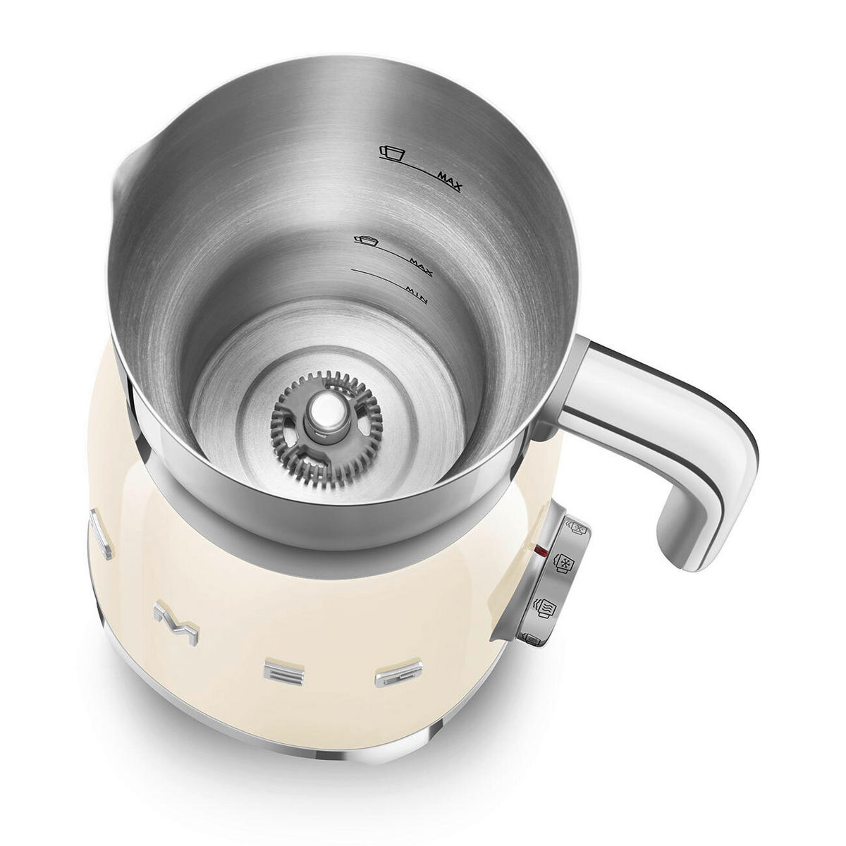 MILCHSCHÄUMER 50's Style  - Creme, Trend, Metall (18.4/25.1/14.2cm) - SMEG