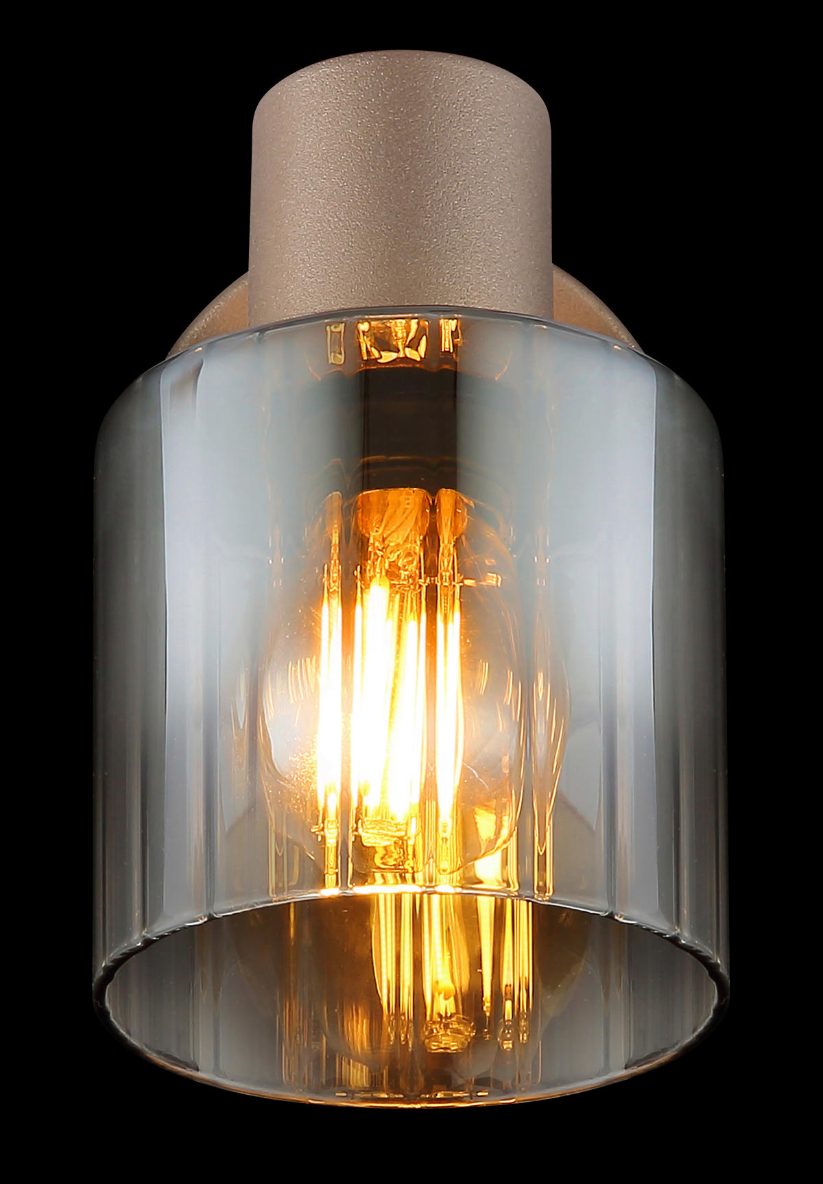 STRAHLER 8/12,5 cm   - Klar/Chromfarben, Design, Glas/Metall (8/12,5cm) - Globo