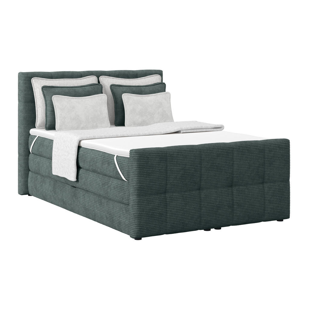 Boxspringbett Mit Topper Und Bettkasten 140x200 Medino