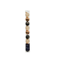 JULGRANSKULOR SET 9 delar  - svart/guldfärgad, Lifestyle, glas (3/3/3cm)