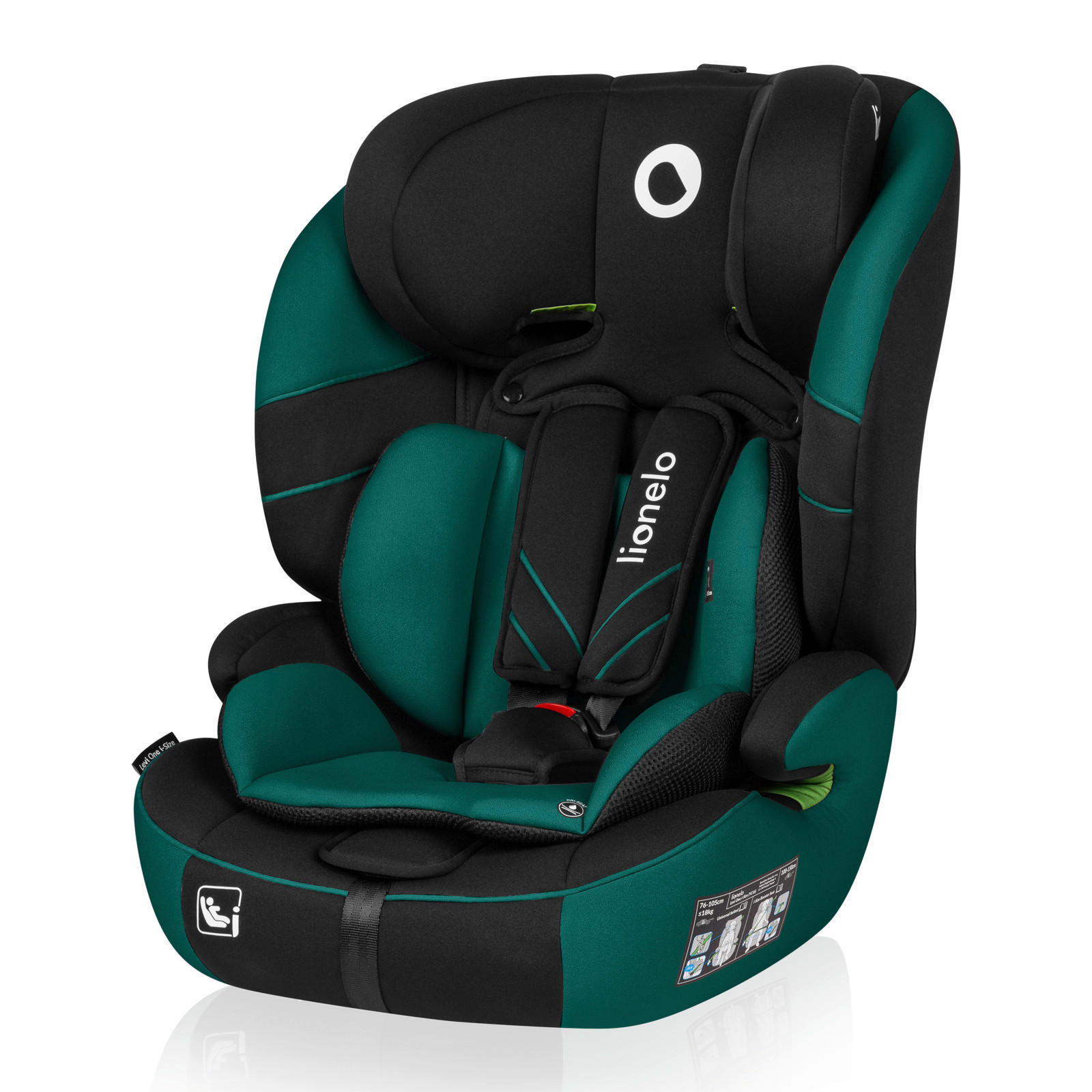 KINDERAUTOSITZ Levi One i-Size  - Waldgrün/Schwarz, Basics, Kunststoff/Textil (52/46.5/58cm) - Lionelo