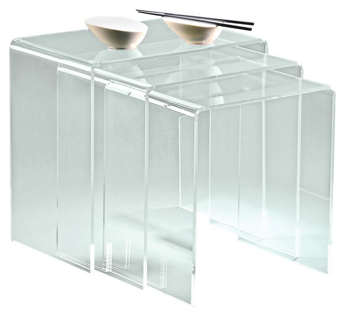 SATZTISCH 34/39/44/38/40/42/29.5 cm Klar - Klar, Design, Kunststoff (34/39/44/38/40/42/29.5cm)