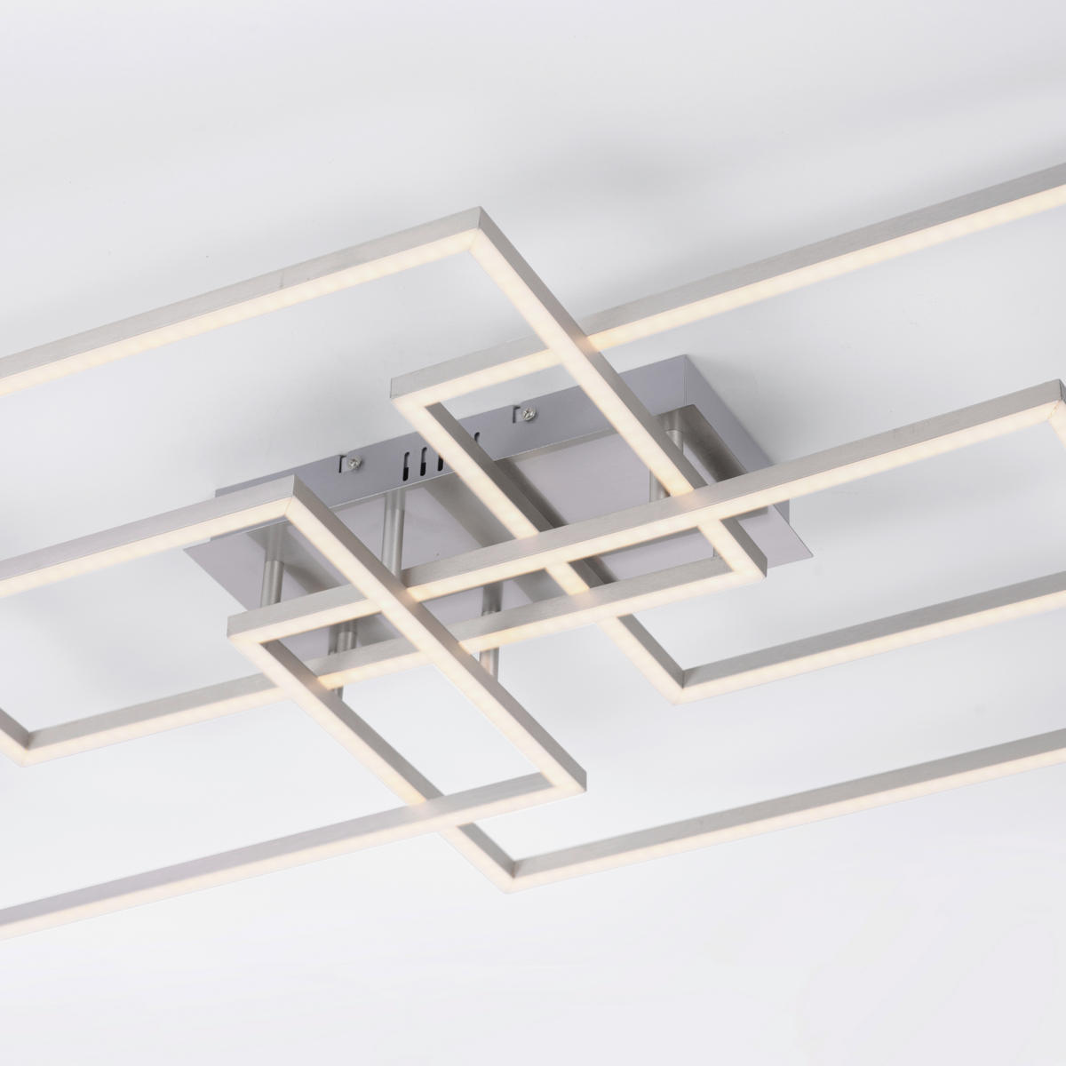 Deckenleuchte IVEN Iven 95/51,5/9 cm   - Nickelfarben, Design, Kunststoff/Metall (95/51,5/9cm)