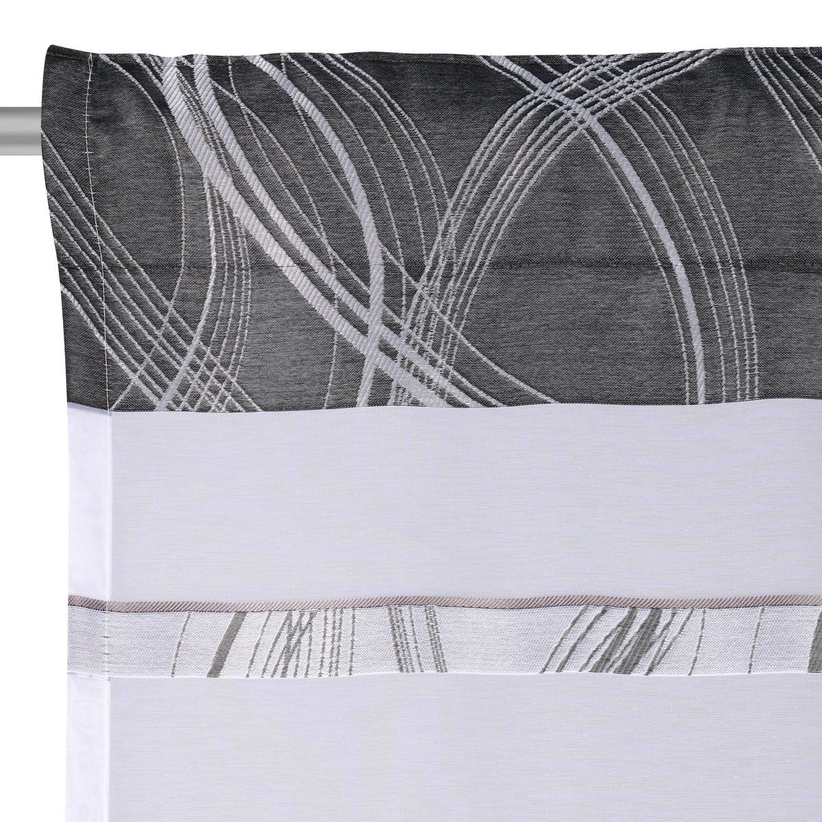 FERTIGVORHANG halbtransparent  - Schwarz, KONVENTIONELL, Textil (140/255cm) - Novel