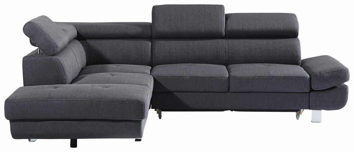 SEDEŽNA GARNITURA, tkanina antracit  - barve kroma/zelena, Design, kovina/tekstil (229/270cm) - Xora
