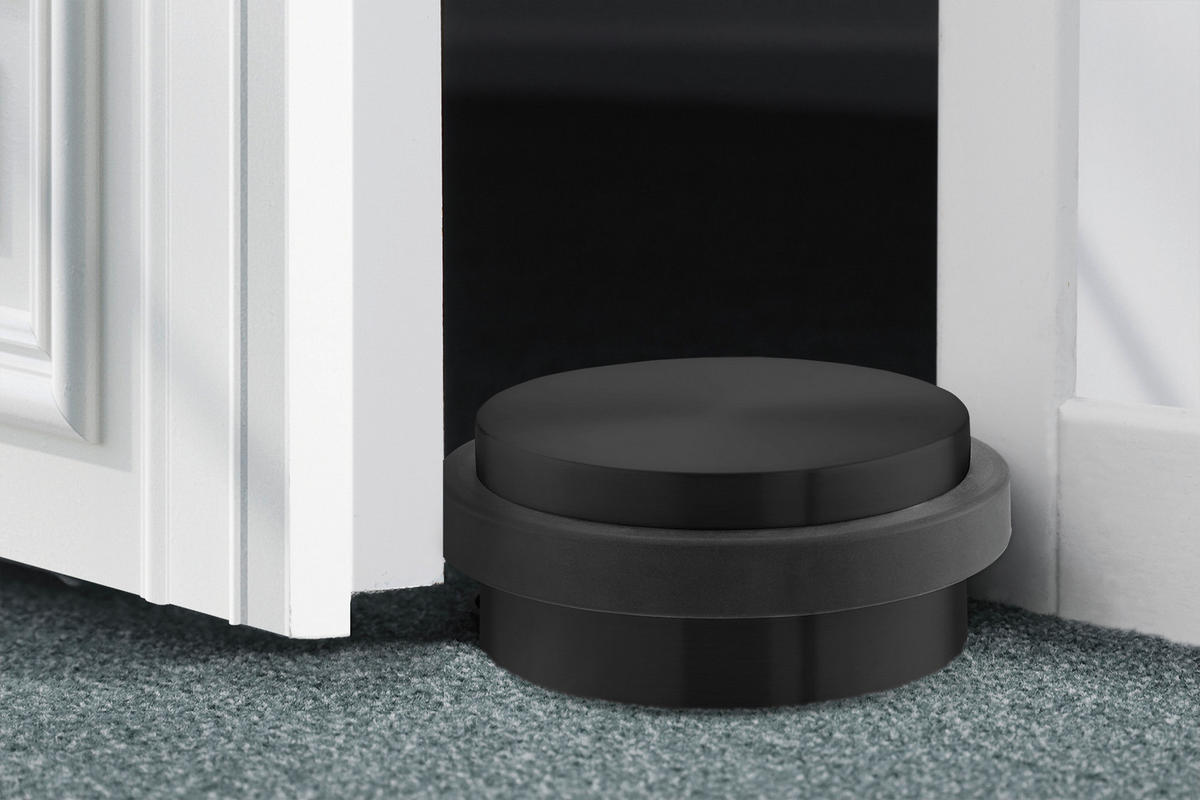 TÜRSTOPPER Metall  - Schwarz, Basics, Metall (10,5/5,0cm) - Zack