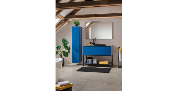 BADEZIMMER in 120 cm - Dunkelblau, Design, Glas/Holzwerkstoff (120cm) - Dieter Knoll