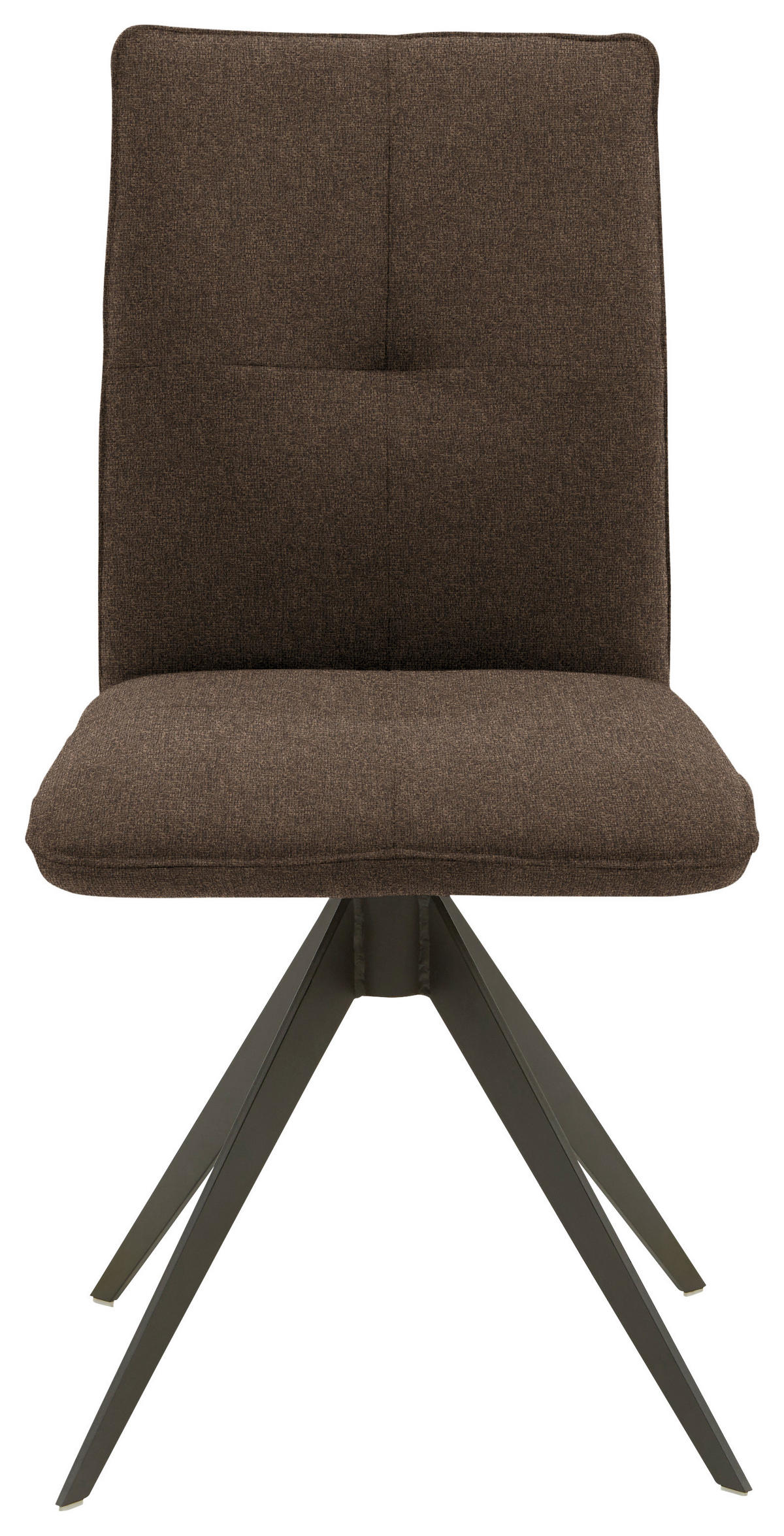 STUHL  in Stahl Flachgewebe Metall, Textil  - Dunkelbraun/Schwarz, Design, Textil/Metall (46/91/62cm) - Dieter Knoll