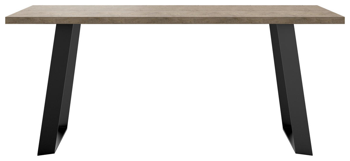 JÍDELNÍ STŮL, černá, koňaková, 180/90/76 cm - černá/koňaková, Design, kov/kompozitní dřevo (180/90/76cm) - Livetastic