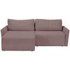 ECKSOFA in Cord Altrosa  - Schwarz/Altrosa, Konventionell, Kunststoff/Textil (228/146cm) - MID.YOU