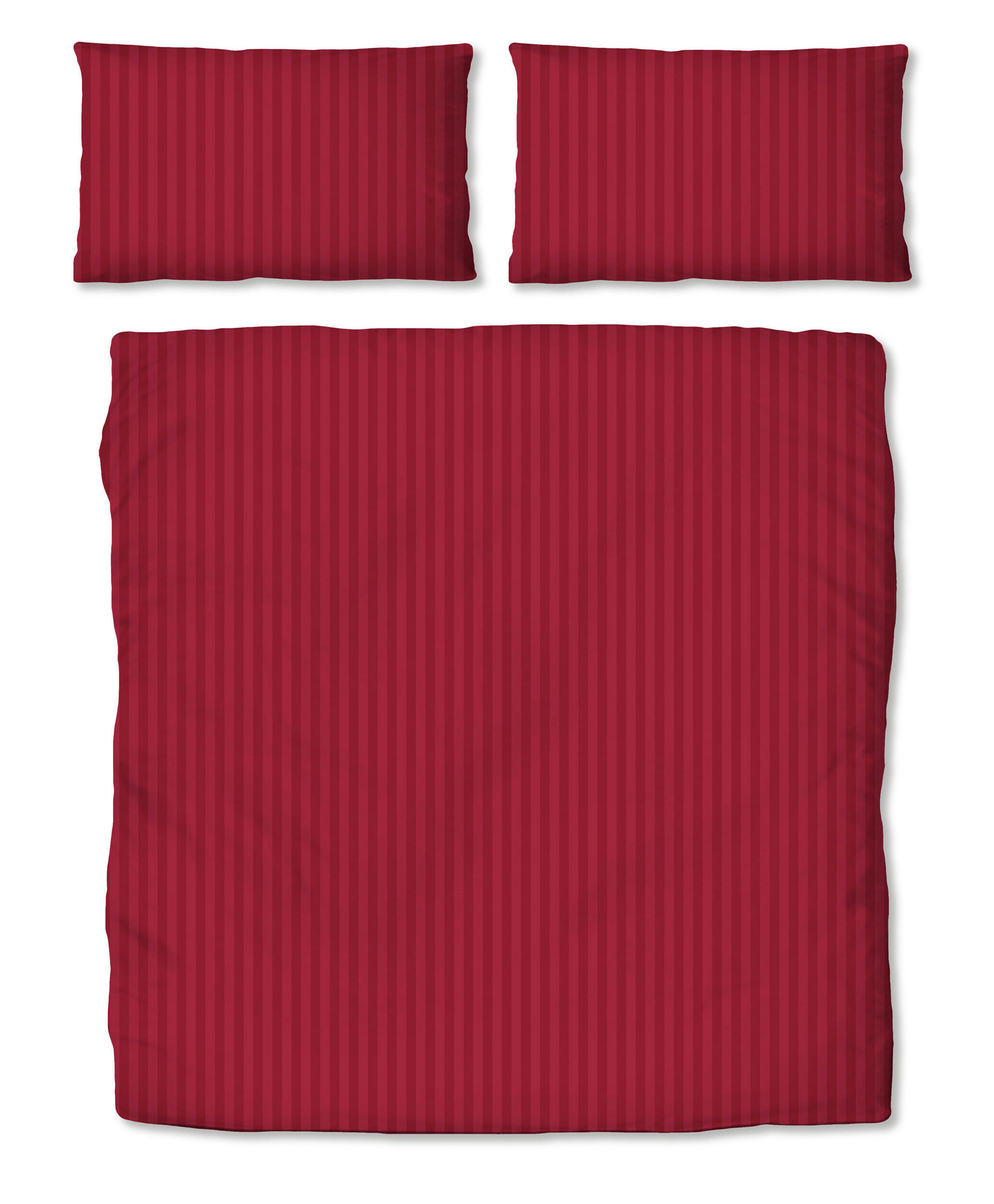 BETTWÄSCHESET 2-teilig Damast 200/210 cm  - Weinrot, Konventionell, Textil (200/210cm) - Dieter Knoll