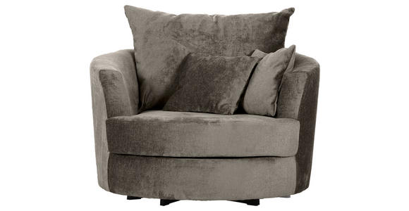 SESSEL in Chenille Dunkelgrau - Dunkelgrau/Schwarz, KONVENTIONELL, Textil/Metall (115/72/115cm) - Carryhome