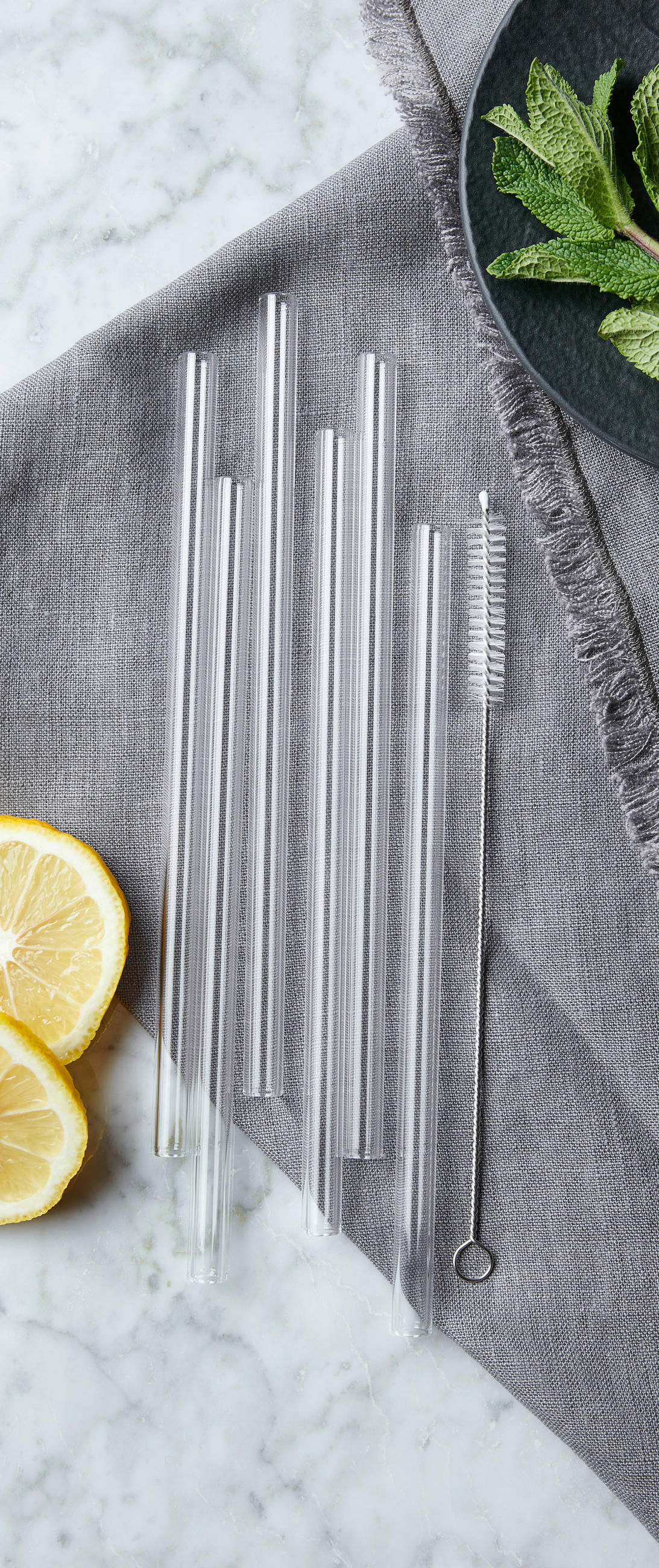 Set De Paie De Băut - transparent, Basics, sticlă (15cm) - Novel