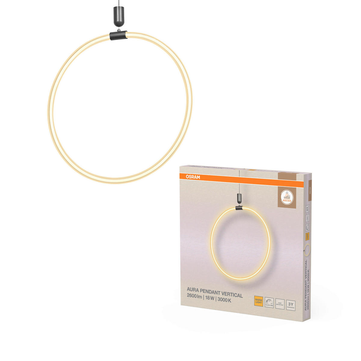 LED-HÄNGELEUCHTE 49.8/70 cm  - Dunkelgrau, Design, Kunststoff (49.8/70cm) - Osram