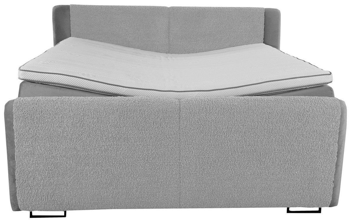 POSTELJA BOXSPRING 180 cm   x 200 cm  , tekstil siva  - črna/siva, Moderno, kovina/tekstil (180/200cm) - MID.YOU