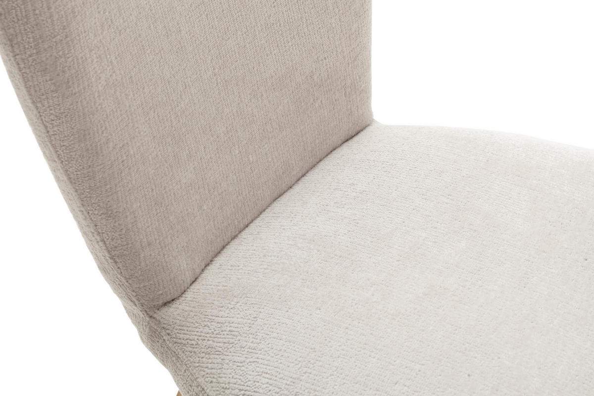 STUHL in Textil, Holz Weiß  - Eichefarben/Weiß, Design, Holz/Textil (50/88/64cm) - Livetastic