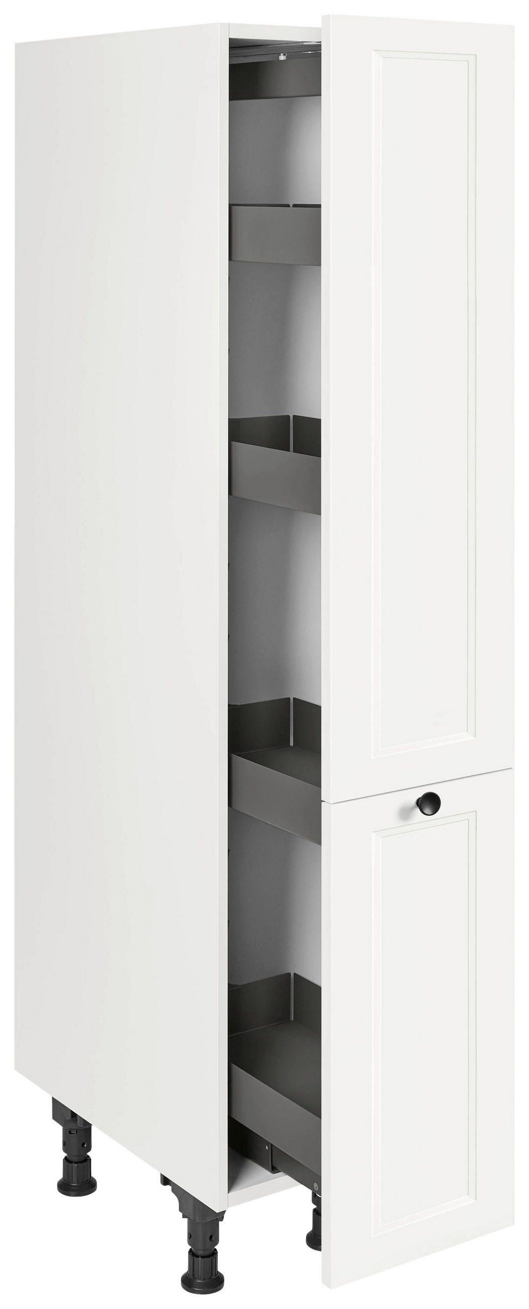 APOTHEKERSCHRANK 30/168/58 cm  in Weiß  - Schwarz/Weiß, MODERN, Holzwerkstoff/Metall (30/168/58cm) - Nobilia