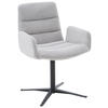 ARMLEHNSTUHL  in Cord  - Hellgrau/Schwarz, Design, Textil/Metall (61/88/66cm) - Dieter Knoll