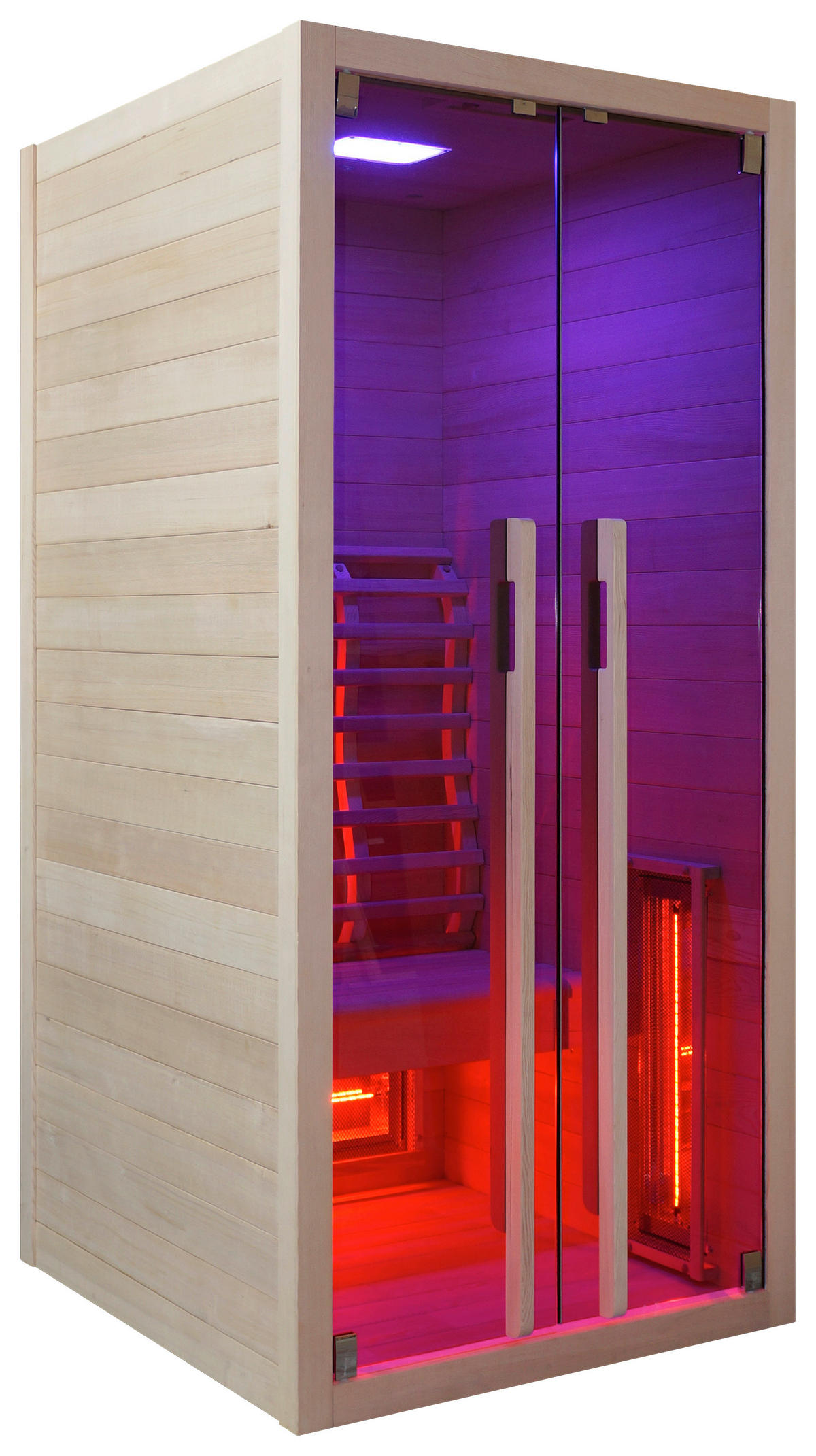 INFRAROTKABINE für 1 Personen RUBY 1  - Naturfarben, Basics, Holz (90,5/195/100cm) - Sanotechnik