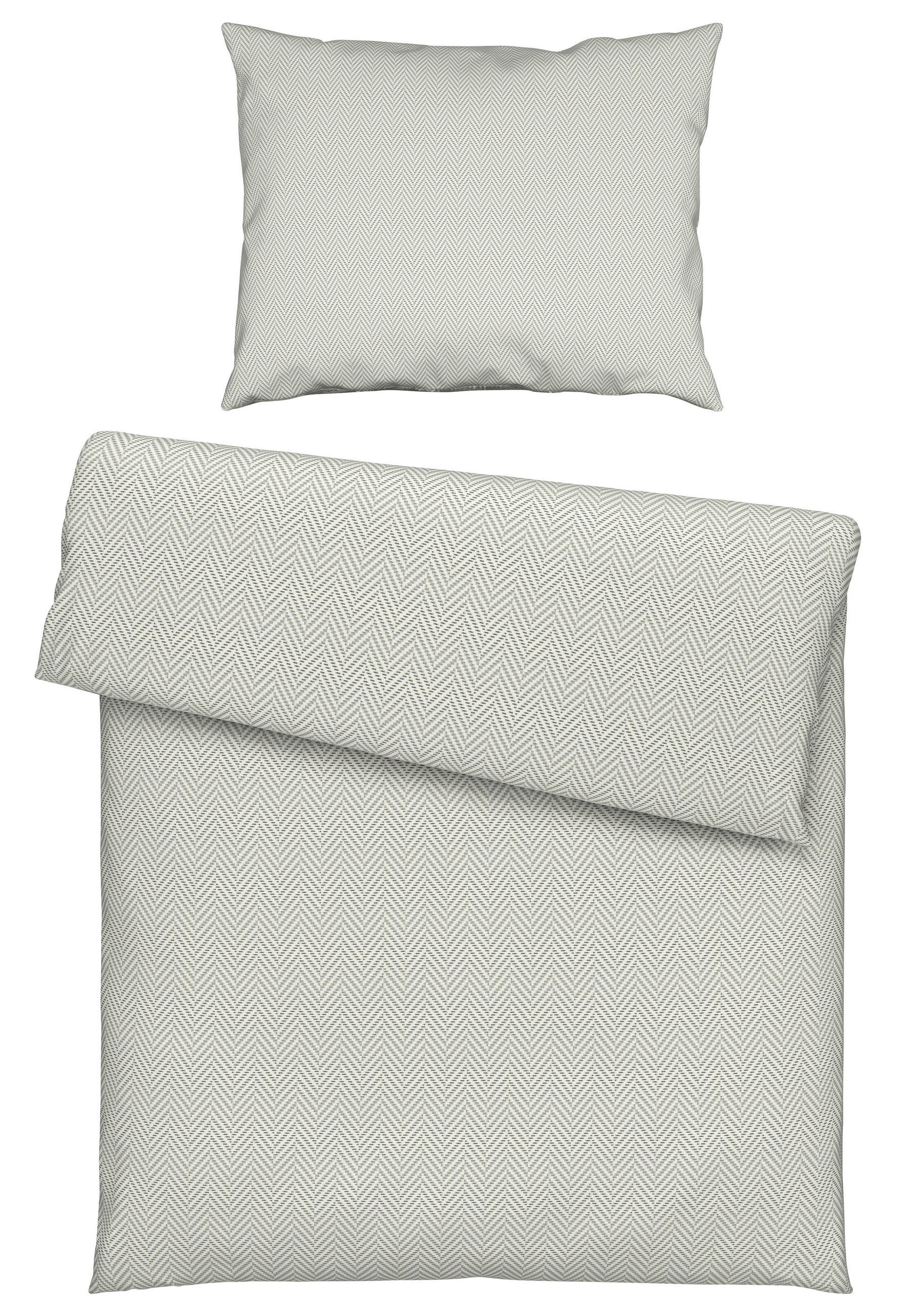 POVLEČENÍ, flanel, šedá, bílá, 140/200 cm - šedá/bílá, textil (140/200cm) - Novel