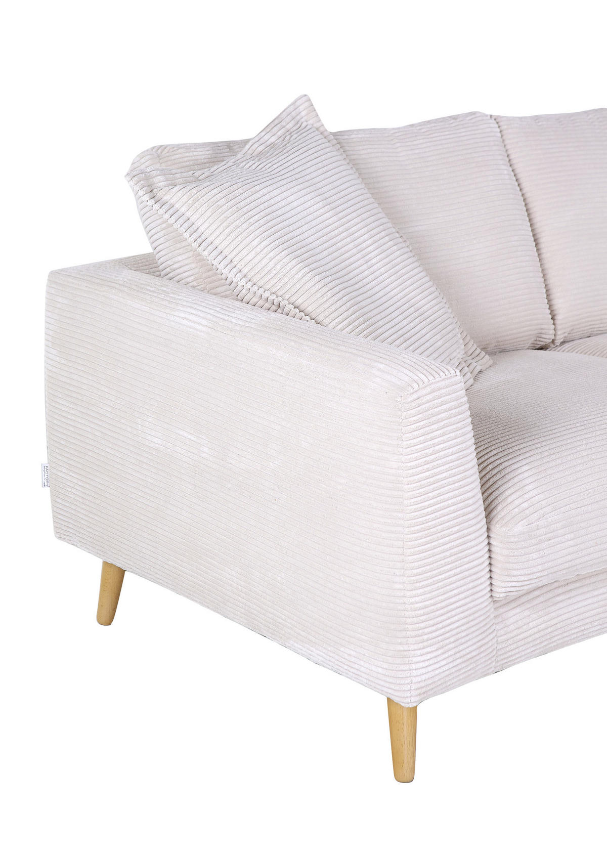 2,5-SITZER Cord Beige  - Beige/Naturfarben, ROMANTIK / LANDHAUS, Holz/Textil (195/69/100cm) - Landscape