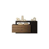 KOMODA, antracit, temno rjava  - siva/temno rjava, Moderno, kovina/leseni material (159/82/42cm) - Carryhome
