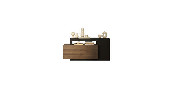 SIDEBOARD Anthrazit, Dunkelbraun 159/82/42 cm - Anthrazit/Dunkelbraun, MODERN, Holzwerkstoff/Metall (159/82/42cm) - Carryhome