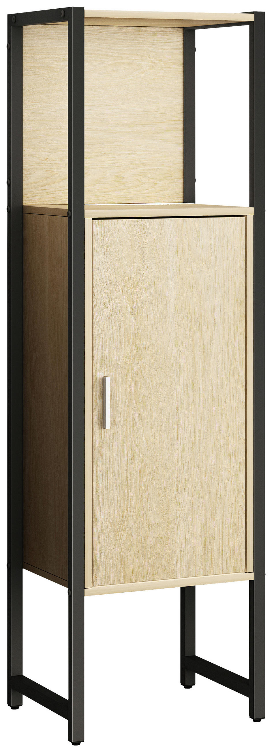 MIDISCHRANK 33/114/30 cm  - Honigeiche/Schwarz, Modern, Holzwerkstoff/Metall (33/114/30cm) - MID.YOU