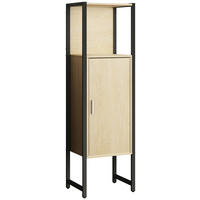 MIDISCHRANK 33/114/30 cm  - Honigeiche/Schwarz, Modern, Holzwerkstoff/Metall (33/114/30cm) - MID.YOU