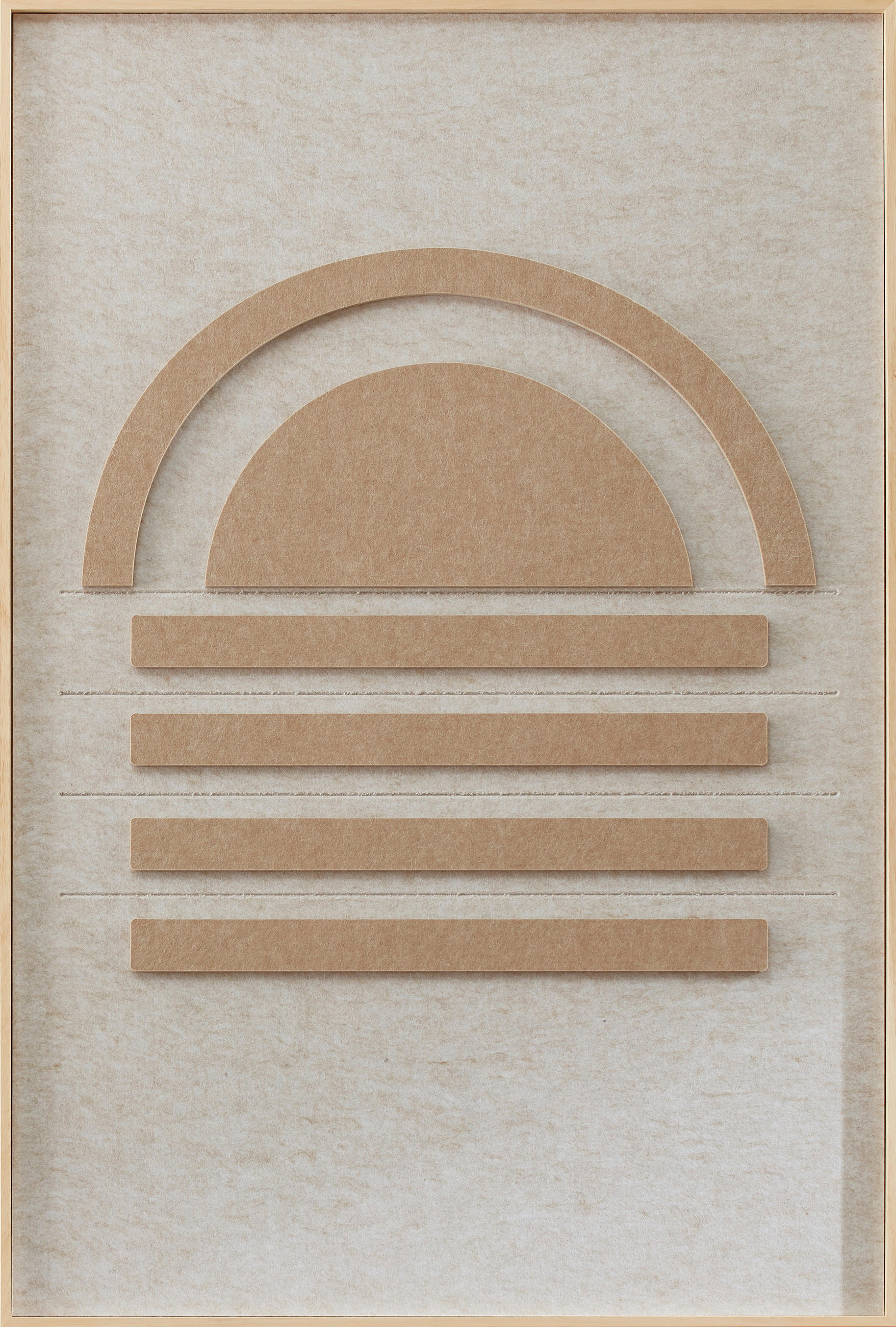 BILD Abstraktes, Sonnenuntergang  - Beige, Basics, Holz/Textil (80/120/10cm)
