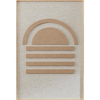 BILD Abstraktes, Sonnenuntergang  - Beige, Basics, Holz/Textil (80/120/10cm)
