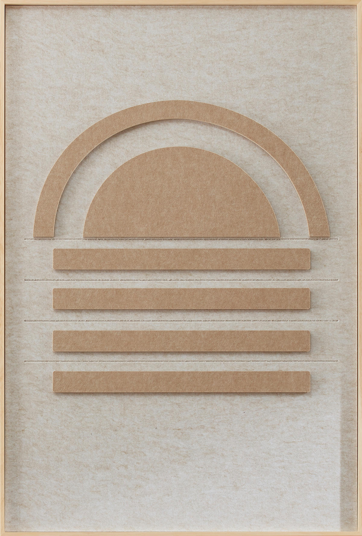 BILD Abstraktes, Sonnenuntergang  - Beige, Basics, Holz/Textil (80/120/10cm)