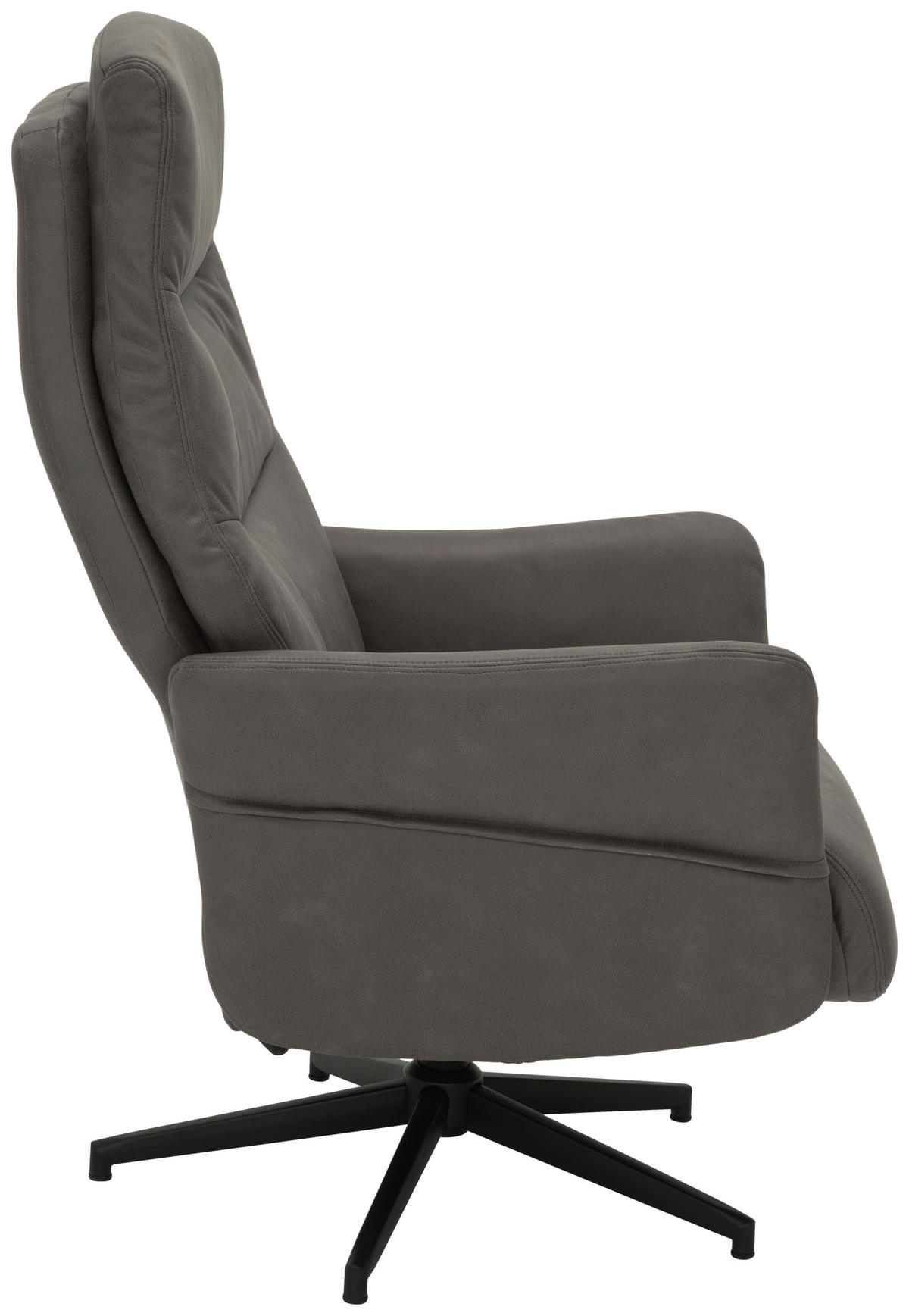 RELAXSESSELSET Mikrofaser    - Schwarz/Grau, Design, Textil/Metall (75/113/98cm) - Livetastic