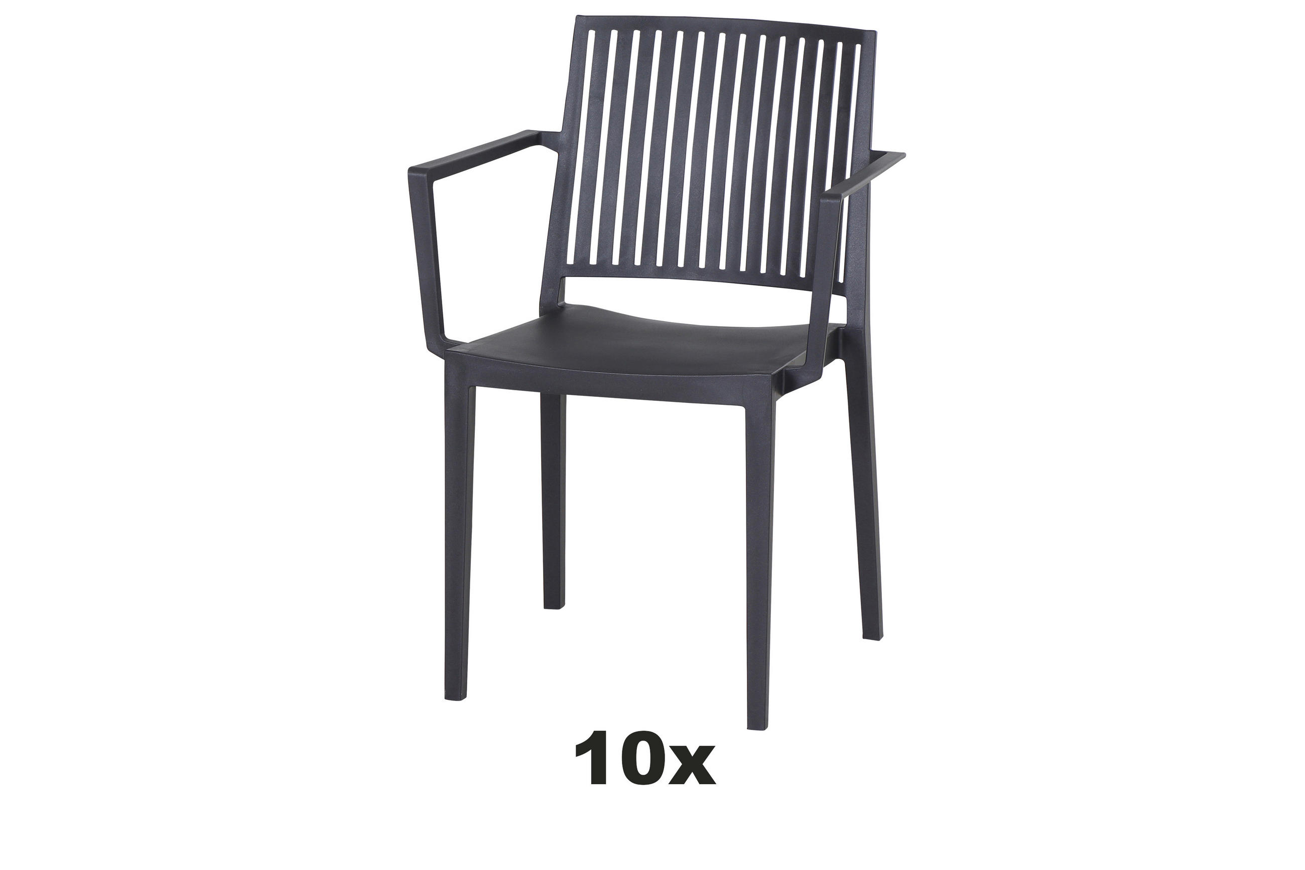 GARTENSESSEL-SET Kunststoff Anthrazit  - Anthrazit, Basics, Kunststoff (57/80/56cm) - Siena Garden