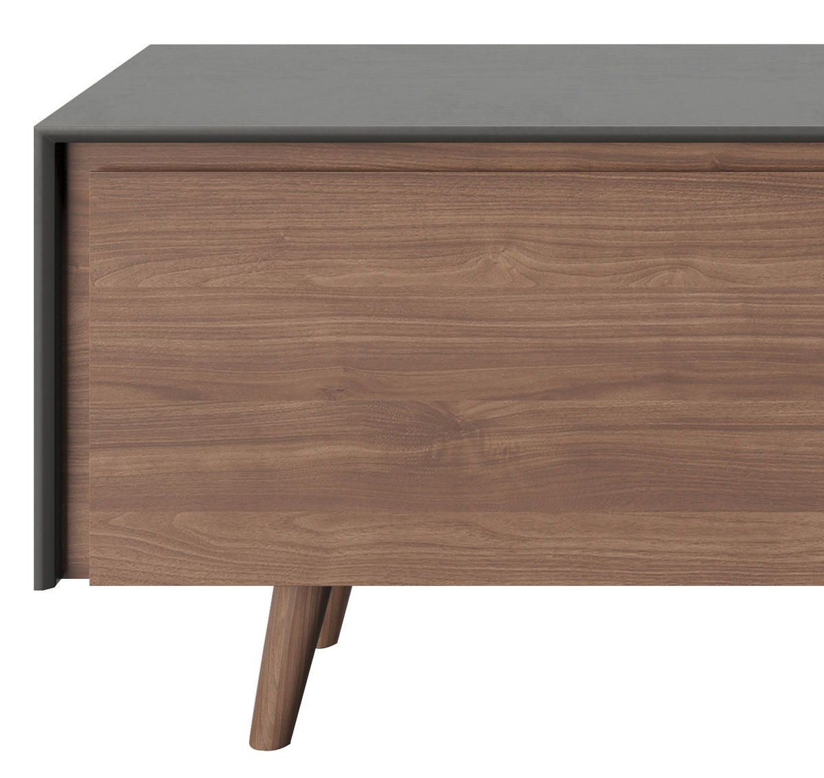LOWBOARD PLAYBOY  in 150/58,6/42 cm  - Walnussfarben, KONVENTIONELL, Glas/Holz (150/58,6/42cm) - Playboy