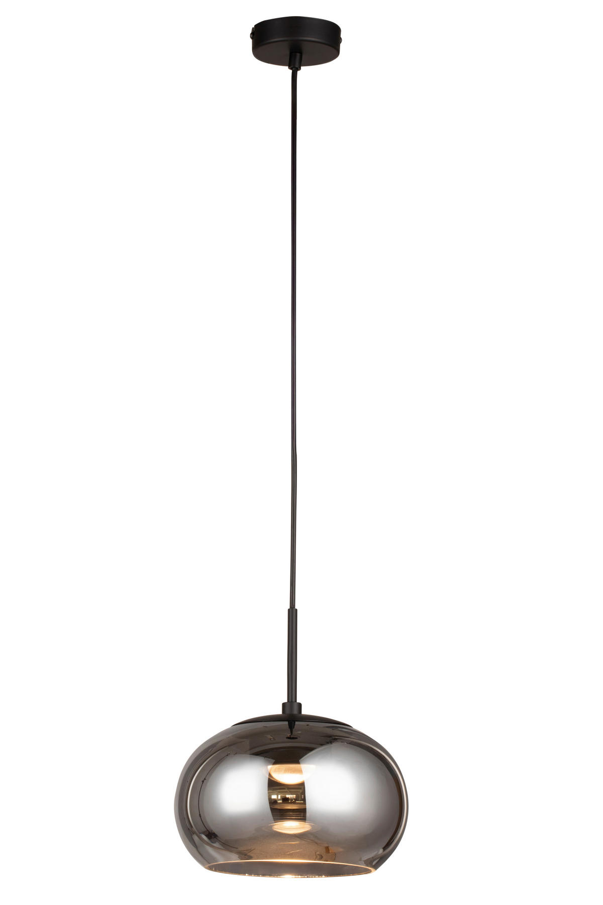 LED-HÄNGELEUCHTE Mila 23/150 cm   - Schwarz, Design, Glas/Metall (23/150cm) - Novel