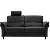 3-SITZER-SOFA Lederlook Schwarz  - Schwarz, MODERN, Holz/Textil (192/90/89cm) - Livetastic