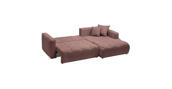 ECKSOFA in Chenille Braun  - Schwarz/Braun, MODERN, Kunststoff/Textil (276/172cm) - Hom`in